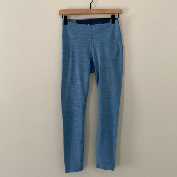 Outdoor Voices Womens 7/8 Leggings OV TechSweat in Provincial Blue Size S - Picture 3 of 15